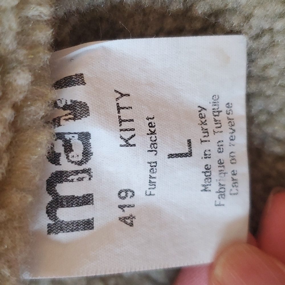 Mavi Jeans 419 Kitty Furred Jean Jacket L - Picture 6 of 7